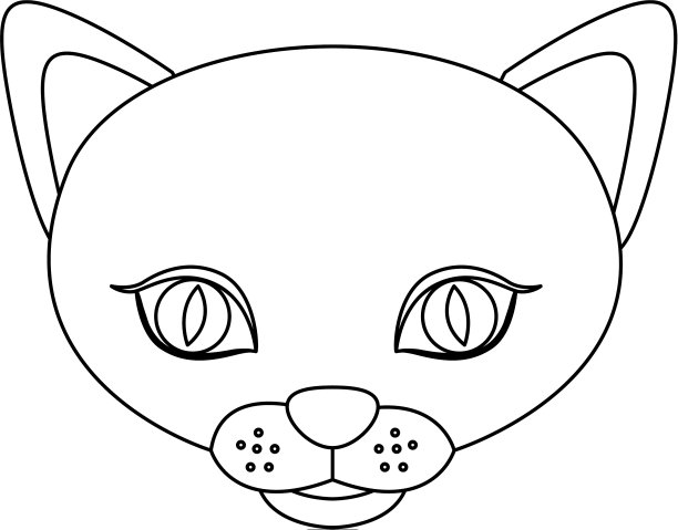 剪影图片脸可爱的猫动物图片下载