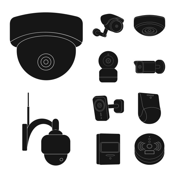 闭路电视和摄像机符号图片下载