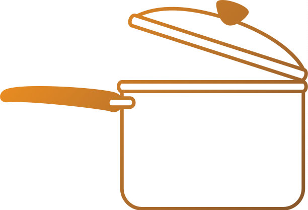 厨房锅开孤立图标图片下载