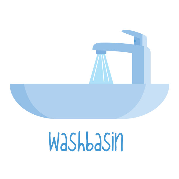 白色背景上的脸盆图片下载