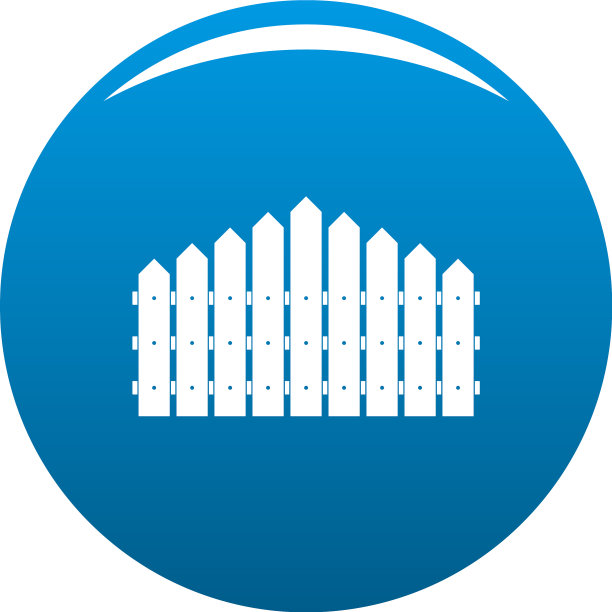 三角形栅栏图标蓝色图片下载