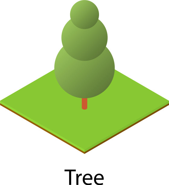 树图标等距样式图片下载
