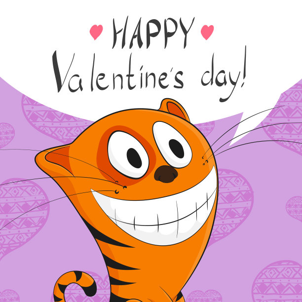 可爱的情人节的明信片图片下载