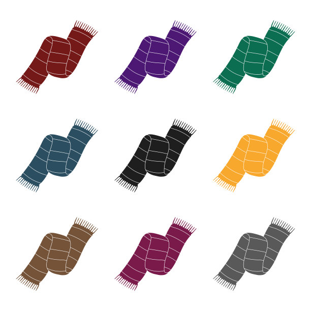 漂亮的带着绳子的双色围巾图片下载