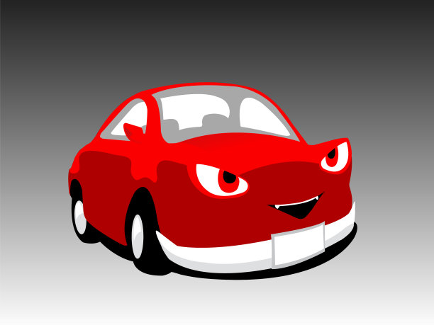 魔鬼怪物卡通红车可爱图片下载