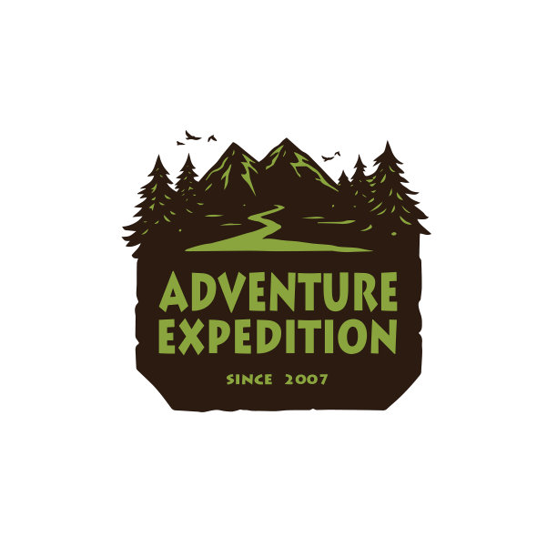 标志为露营山地冒险标志图标图片下载