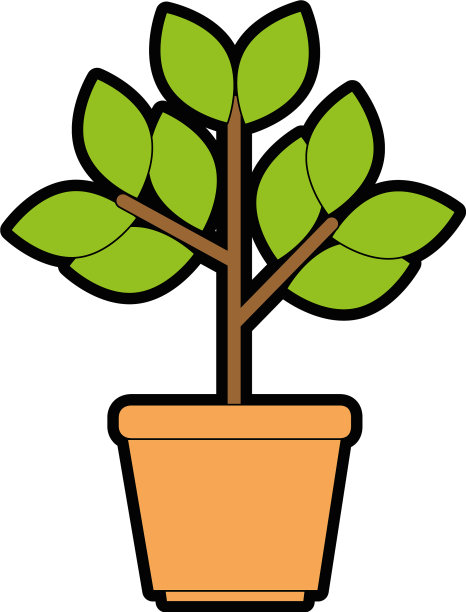 在花盆图标中种植图片下载