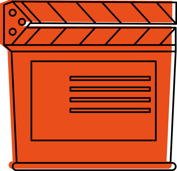 拍板电影图标形象图片下载