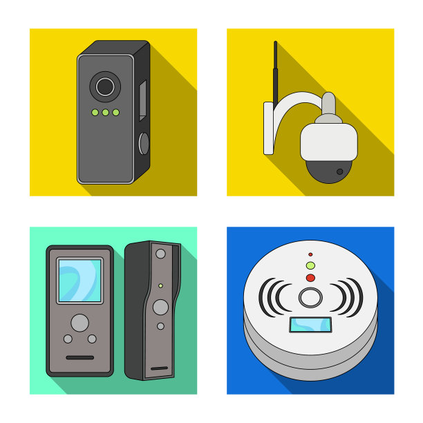 设计了监控和摄像机的标志集图片下载