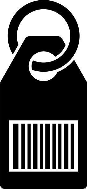 带条形码的扁平价格标签图标图片下载