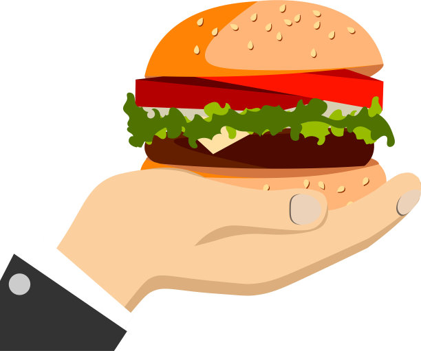 手拿汉堡图片下载
