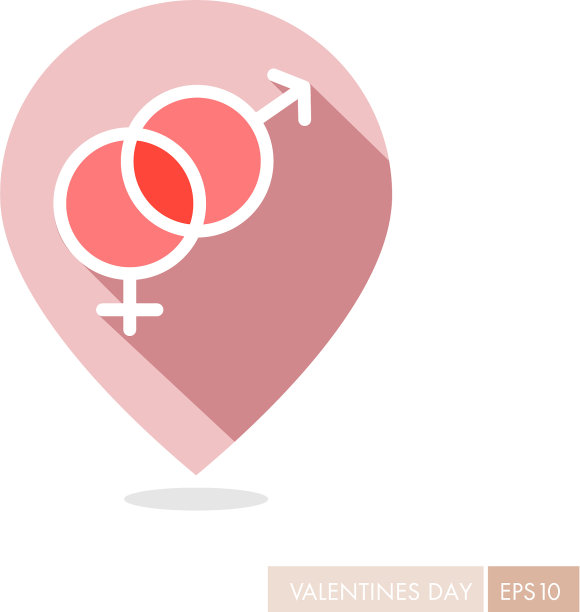 男性和女性引脚地图图标符号图片下载