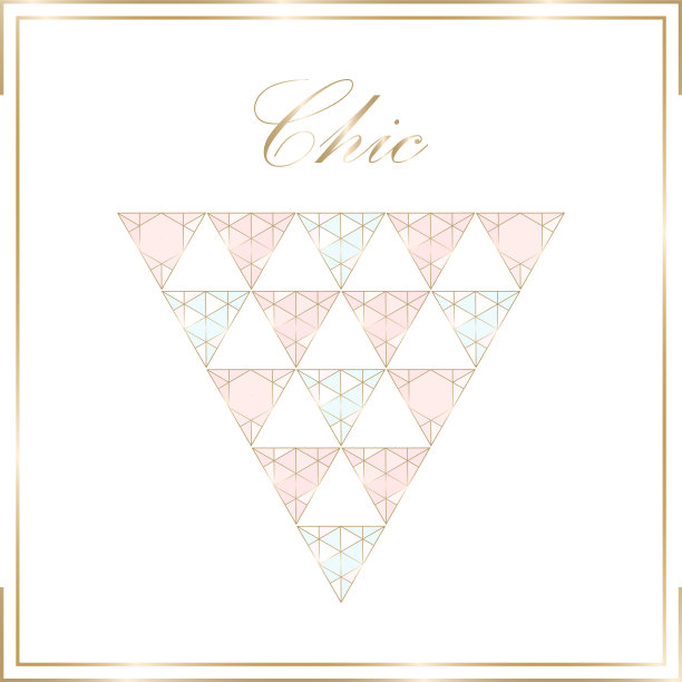 别致的几何卡片套装图片下载