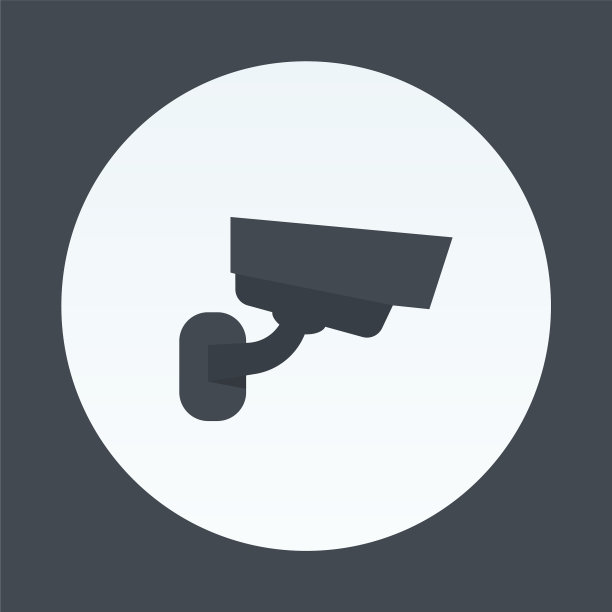 闭路电视摄像机图标孤立在白色图片下载