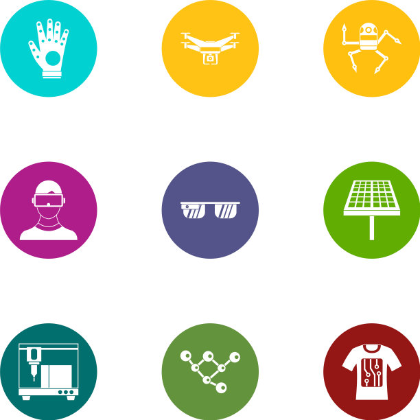 机器人播放图标设置为平面风格图片下载