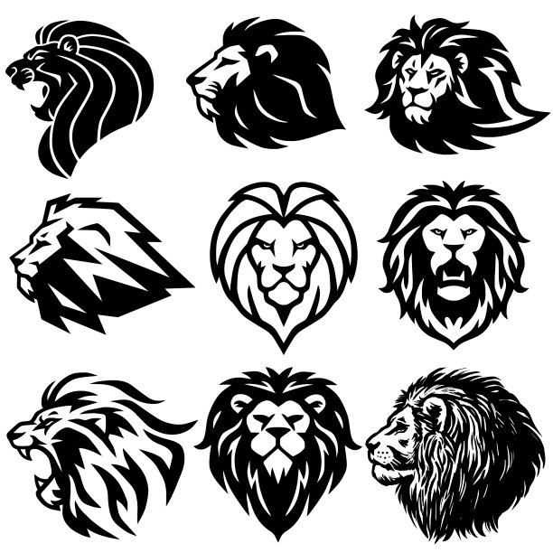 狮子标志集精选设计图片下载