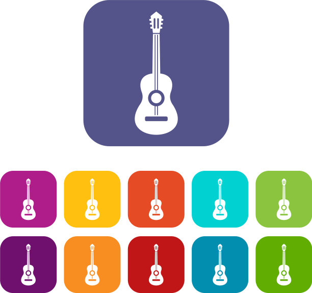 古典吉他图标集图片下载