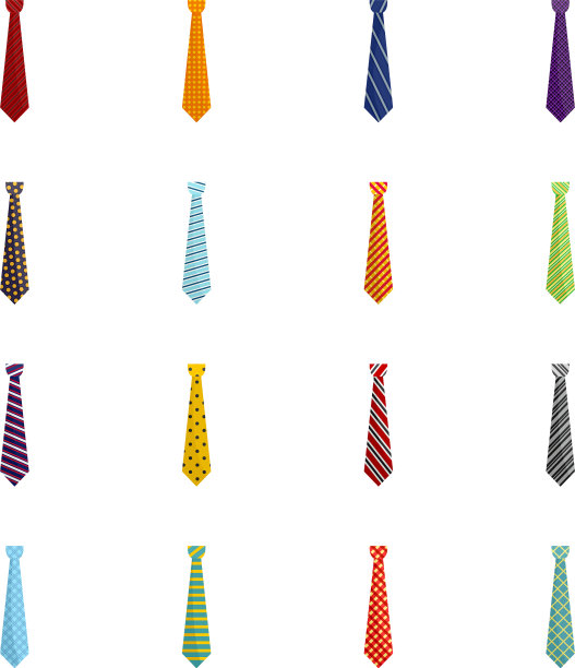 领带图标设置扁平化风格图片下载