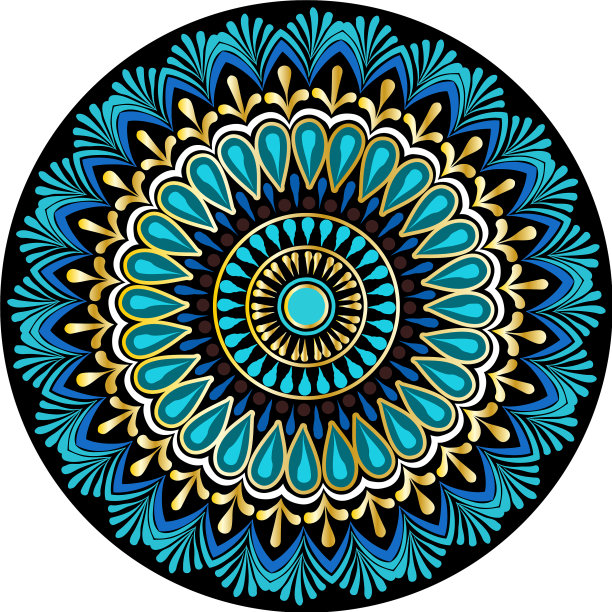 花卉曼荼罗的图画图片下载