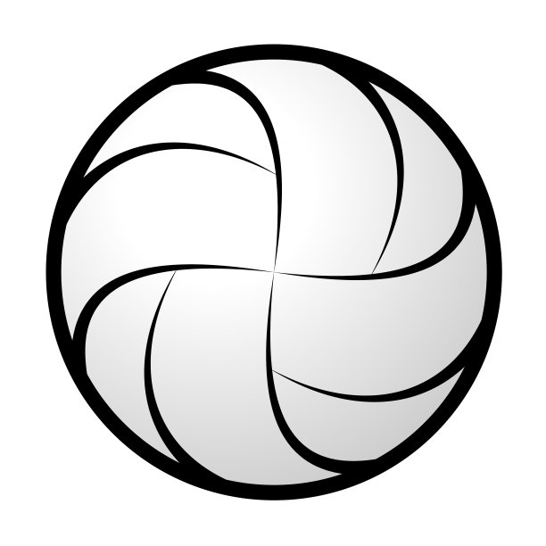 排球抽象的轮廓图片下载