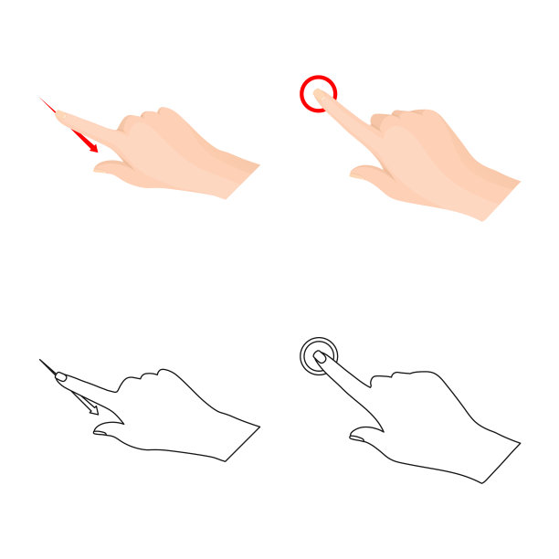 触摸屏和手势隔离对象图片下载