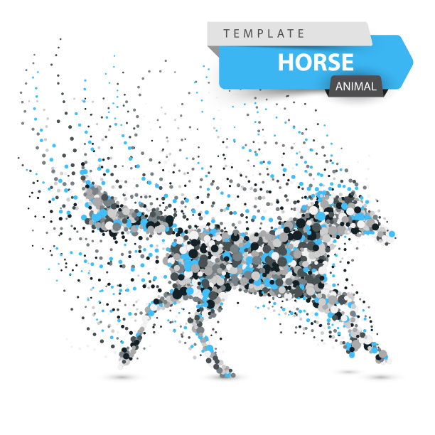 漂亮的马-抽象点图片下载