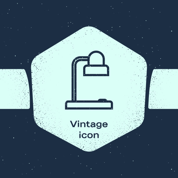 垃圾线台灯图标孤立在蓝色图片下载