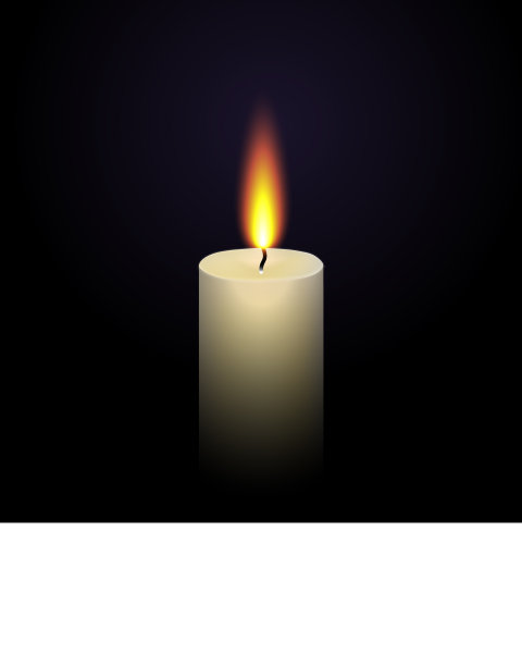 逼真的石蜡燃烧蜡烛图片下载