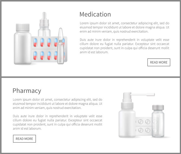 药物和药品网页横幅补救设置图片下载