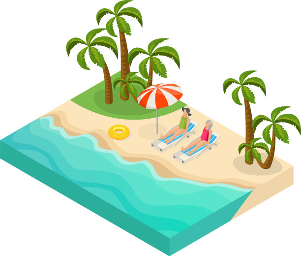 等距退休人员暑期度假概念图片下载