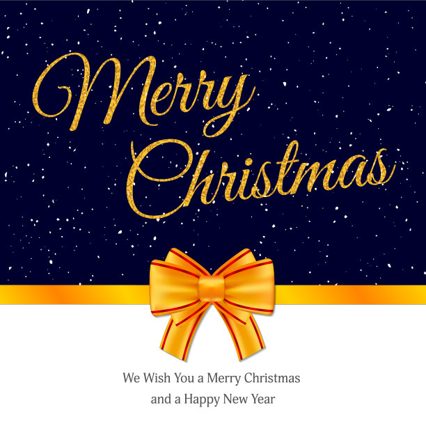 金灿灿的圣诞礼品卡图片下载