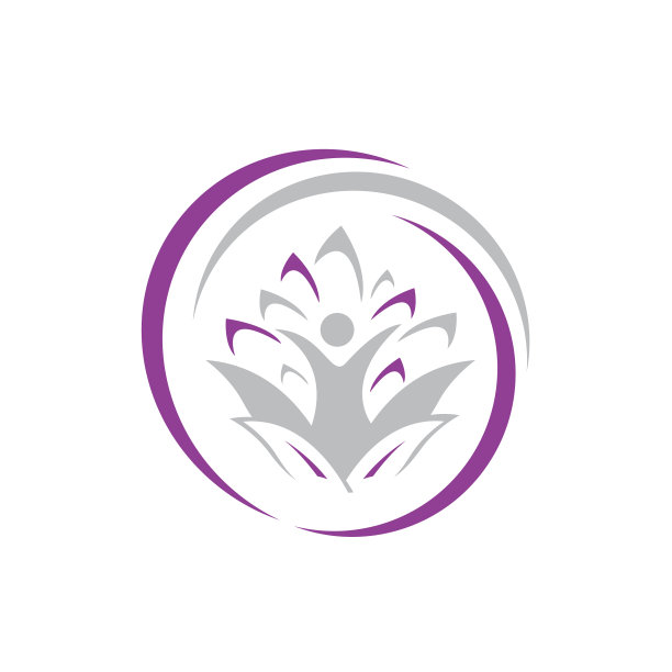 抽象人标志设计为瑜伽普拉提图片下载