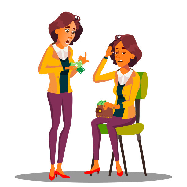 悲伤的女人数着手里的现金图片下载