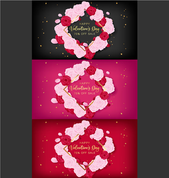 情人节方形模板图片下载