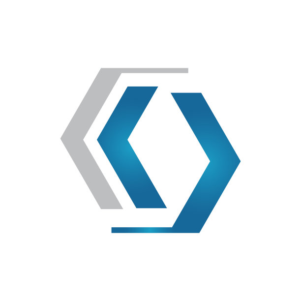 现代风格几何科技六边形Logo设计图片下载