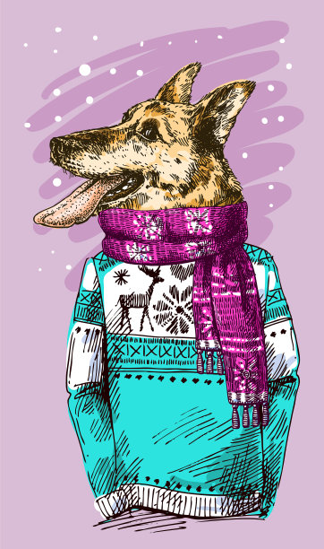 手绘的狗图片下载