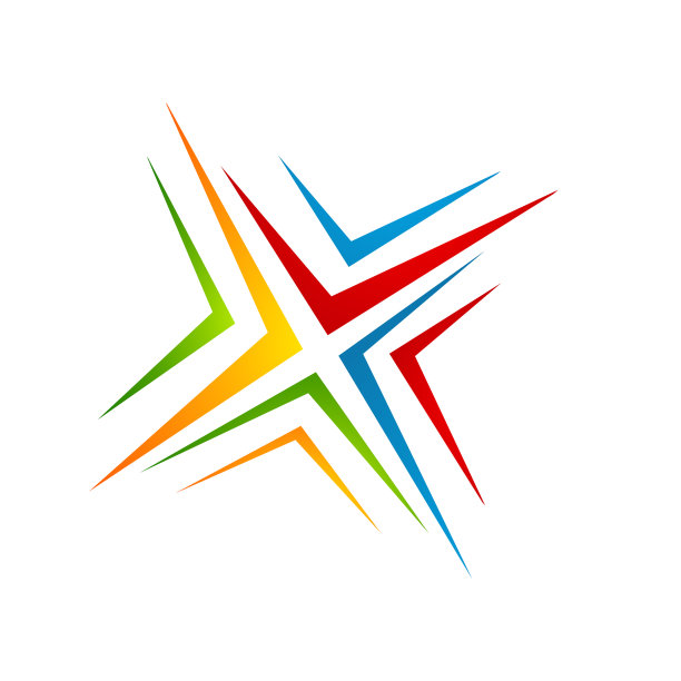 现代字母X三角形标志设计图片下载