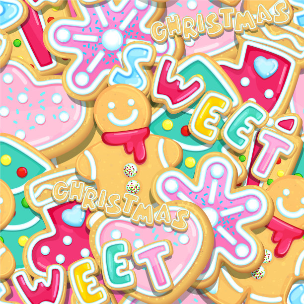 甜蜜的圣诞饼干图片下载