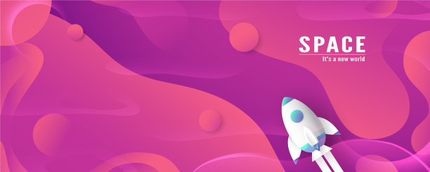 火箭在银河系宇宙中飞行图片下载