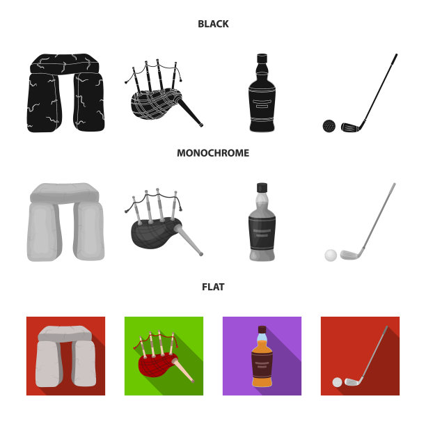 石碑，风笛，威士忌，高尔夫苏格兰图片下载