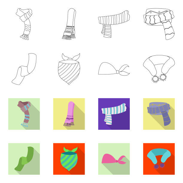 围巾和披肩标志图片下载