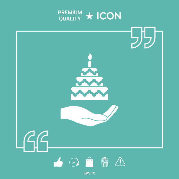 手拿着一个蛋糕图标图片下载