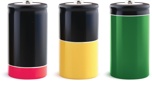 电池充电状态指示灯逼真的3d图片下载