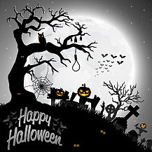 万圣节之夜的背景图片下载