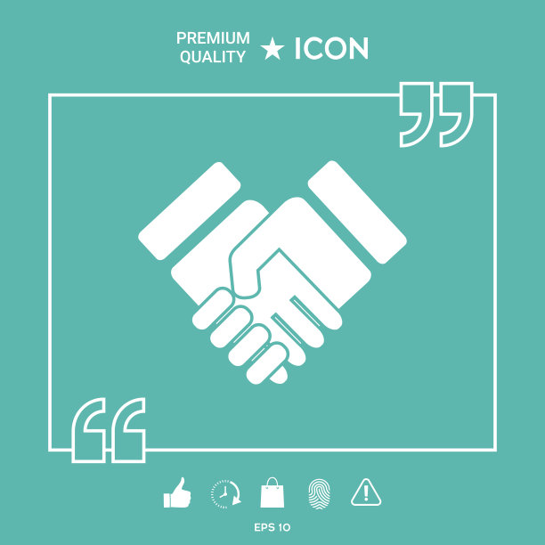 握手程式化的象征图片下载