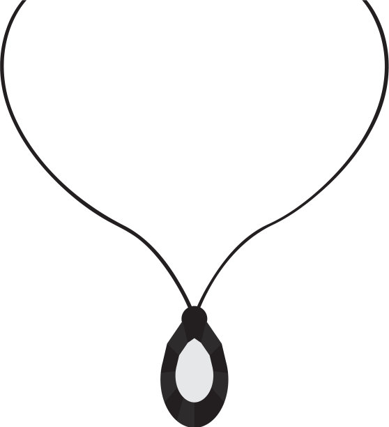 一条项链的孤立轮廓图片下载