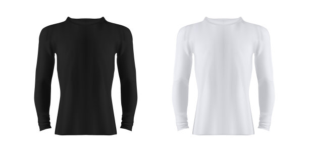 照片现实的白色t恤与长袖图片下载