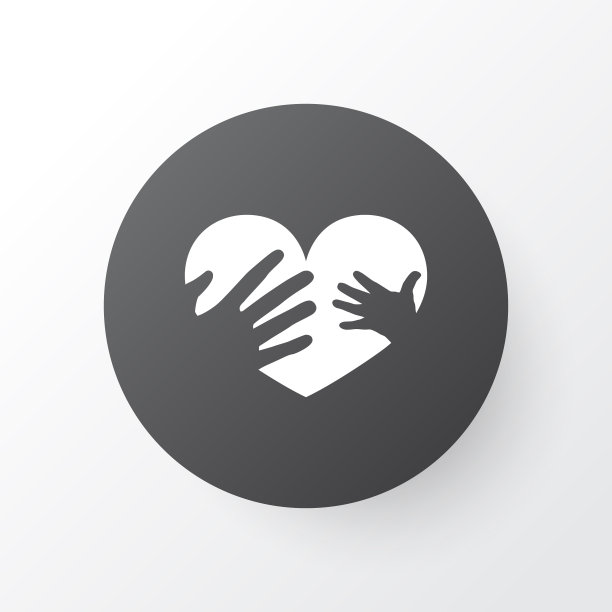 爱的图标象征优质孤立的双手图片下载