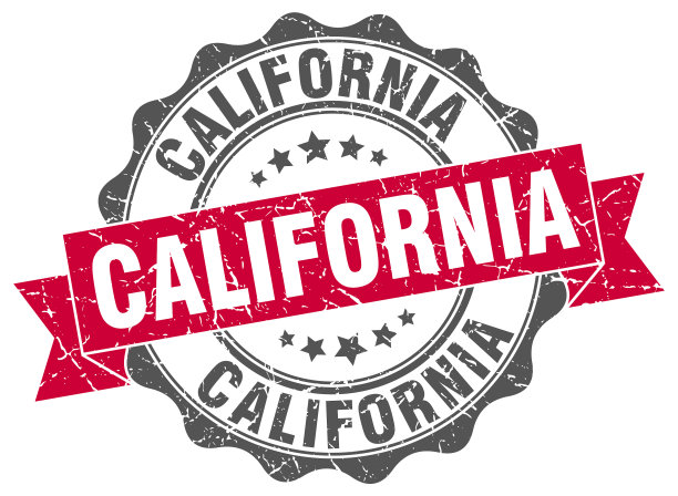 加利福尼亚圆丝带印章图片下载