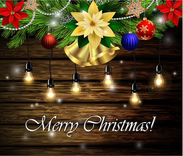 圣诞装饰常青树图片下载